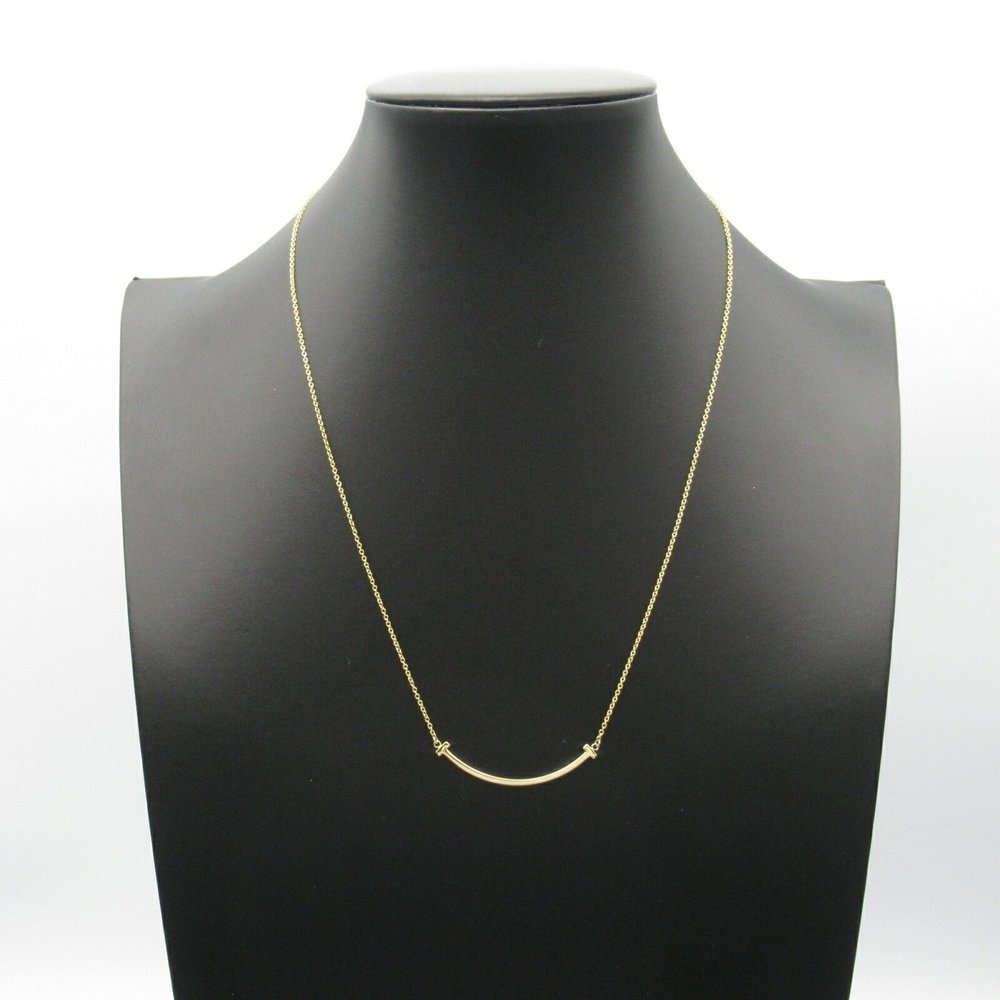 TIFFANY & CO. T Smile Necklace Small K18 Yellow Gold Gold - Picture 7 of 7